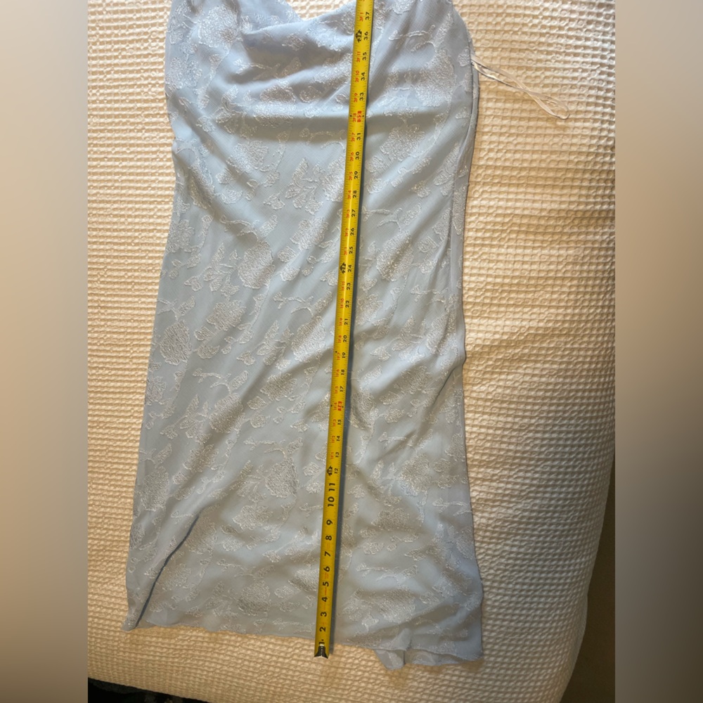 Light Blue silk slip dress